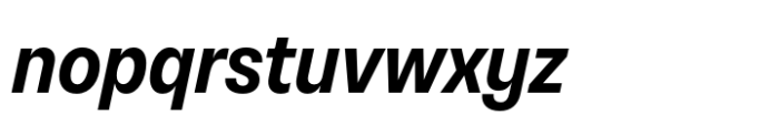 Neue Rational Narrow Bold Italic Font LOWERCASE