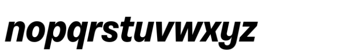Neue Rational Narrow ExtraBold Italic Font LOWERCASE
