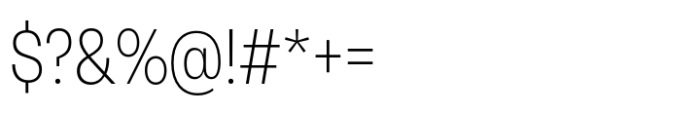 Neue Rational Narrow ExtraLight Font OTHER CHARS
