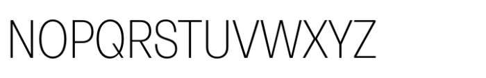 Neue Rational Narrow ExtraLight Font UPPERCASE