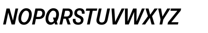 Neue Rational Narrow SemiBoldItalic Font UPPERCASE
