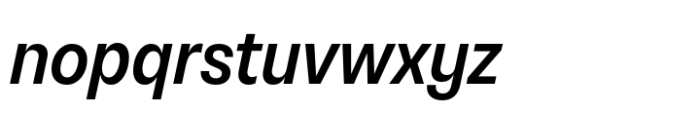 Neue Rational Narrow SemiBoldItalic Font LOWERCASE