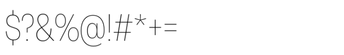 Neue Rational Narrow Thin Font OTHER CHARS