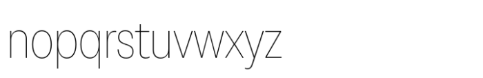 Neue Rational Narrow Thin Font LOWERCASE