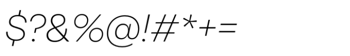 Neue Rational Standard ExtraLight Italic Font OTHER CHARS
