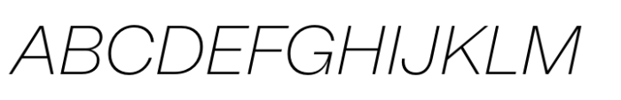 Neue Rational Standard ExtraLight Italic Font UPPERCASE