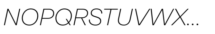 Neue Rational Standard ExtraLight Italic Font UPPERCASE