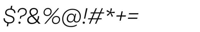 Neue Rational Standard Light Italic Font OTHER CHARS