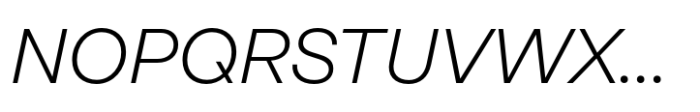 Neue Rational Standard Light Italic Font UPPERCASE