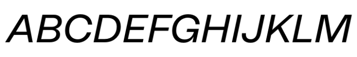 Neue Rational Standard Medium Italic Font UPPERCASE