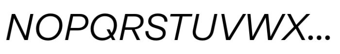 Neue Rational Standard Regular Italic Font UPPERCASE