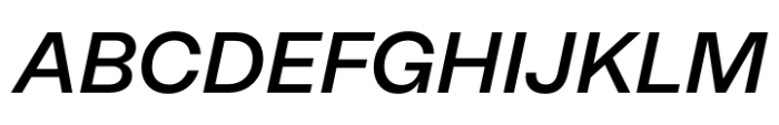 Neue Rational Standard SemiBold Italic Font UPPERCASE