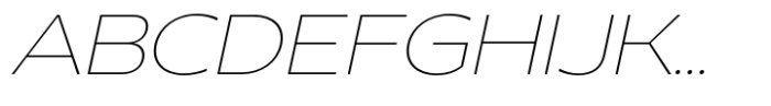 Neue Reman Gt Extra Light Expanded Italic Font UPPERCASE