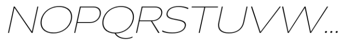 Neue Reman Gt Extra Light Expanded Italic Font UPPERCASE