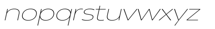 Neue Reman Gt Extra Light Expanded Italic Font LOWERCASE