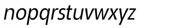 Neue Reman Sans Condensed Italic Font LOWERCASE