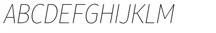 Neue Reman Sans Extra Light Condensed Italic Font UPPERCASE