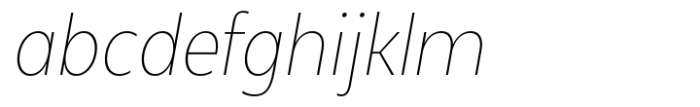 Neue Reman Sans Extra Light Condensed Italic Font LOWERCASE