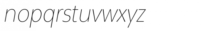 Neue Reman Sans Extra Light Condensed Italic Font LOWERCASE