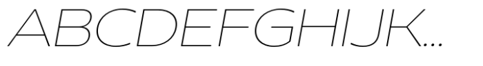 Neue Reman Sans Extra Light Expanded Italic Font UPPERCASE