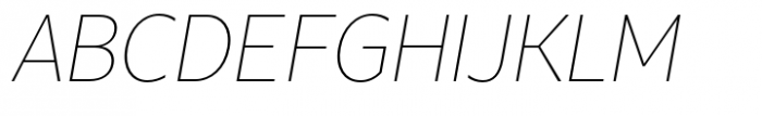 Neue Reman Sans Extra Light Semi Condensed Italic Font UPPERCASE