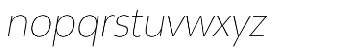Neue Reman Sans Extra Light Semi Condensed Italic Font LOWERCASE