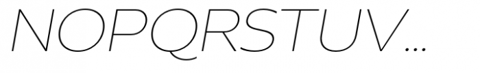 Neue Reman Sans Extra Light Semi Exp Italic Font UPPERCASE