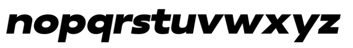 Neue Reman Sans Heavy Expanded Italic Font LOWERCASE