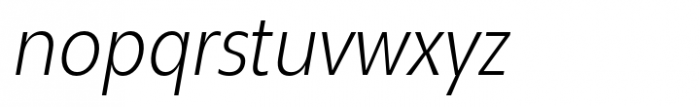 Neue Reman Sans Light Condensed Italic Font LOWERCASE