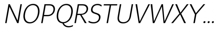 Neue Reman Sans Light Semi Condensed Italic Font UPPERCASE