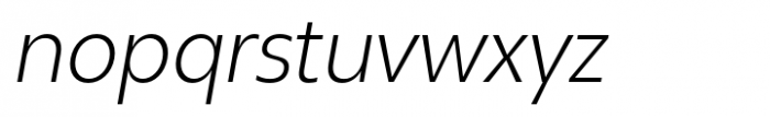 Neue Reman Sans Light Semi Condensed Italic Font LOWERCASE