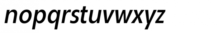 Neue Reman Sans Medium Condensed Italic Font LOWERCASE