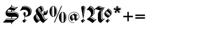 Neue Schwabacher Engraved Font OTHER CHARS
