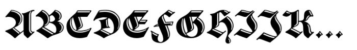 Neue Schwabacher Engraved Font UPPERCASE