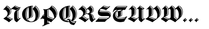 Neue Schwabacher Engraved Font UPPERCASE