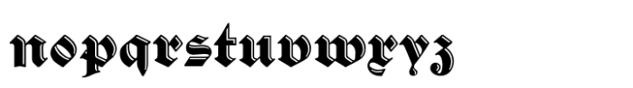 Neue Schwabacher Engraved Font LOWERCASE