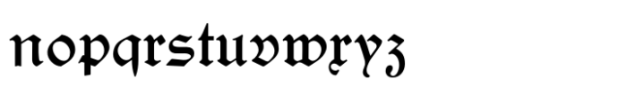 Neue Schwabacher Regular Font LOWERCASE