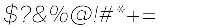 Neue Singular D Extra Thin Italic Font OTHER CHARS