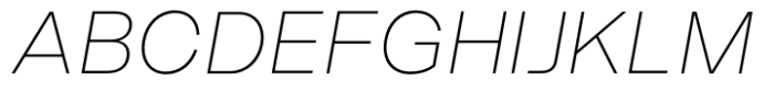 Neue Singular D Extra Thin Italic Font UPPERCASE