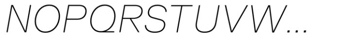 Neue Singular D Extra Thin Italic Font UPPERCASE