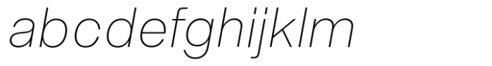 Neue Singular D Extra Thin Italic Font LOWERCASE