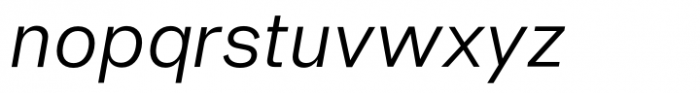 Neue Singular D Light Italic Font LOWERCASE