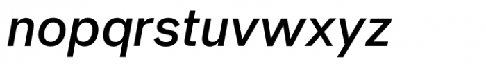 Neue Singular D Medium Italic Font LOWERCASE