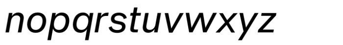 Neue Singular D Regular Italic Font LOWERCASE