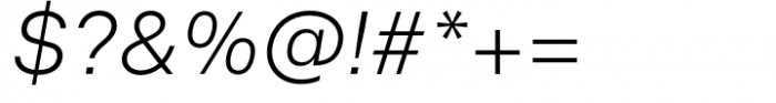 Neue Singular H Extra Light Italic Font OTHER CHARS
