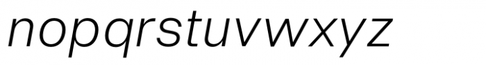 Neue Singular H Extra Light Italic Font LOWERCASE