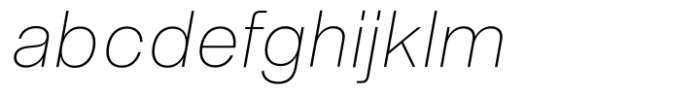 Neue Singular H Extra Thin Italic Font LOWERCASE