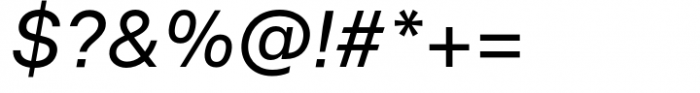 Neue Singular H Regular Italic Font OTHER CHARS