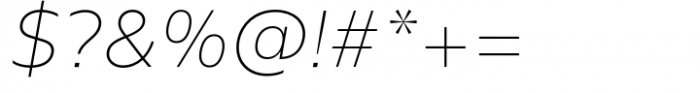 Neue Singular V Extra Thin Italic Font OTHER CHARS