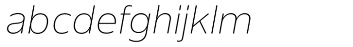Neue Singular V Extra Thin Italic Font LOWERCASE